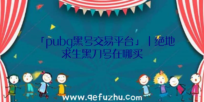 「pubg黑号交易平台」|绝地求生黑刀号在哪买